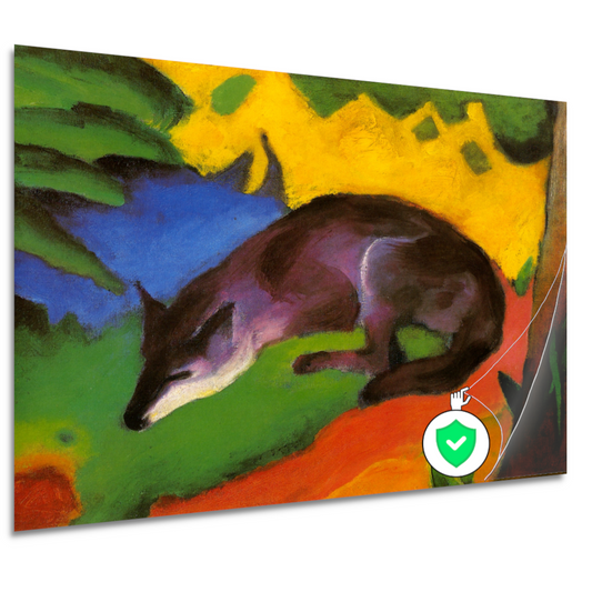Blauwe Zwarte Vos - Franz Marc poster