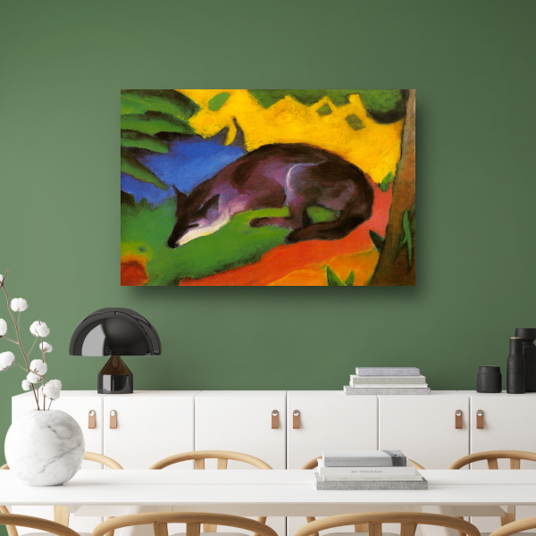 Blauwe Zwarte Vos - Franz Marc poster