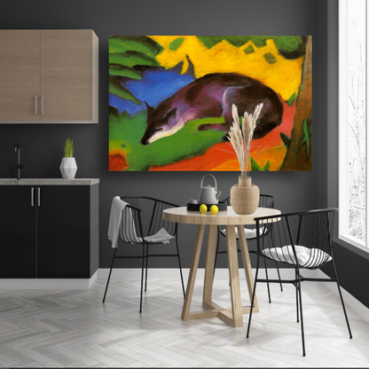Blauwe Zwarte Vos - Franz Marc poster