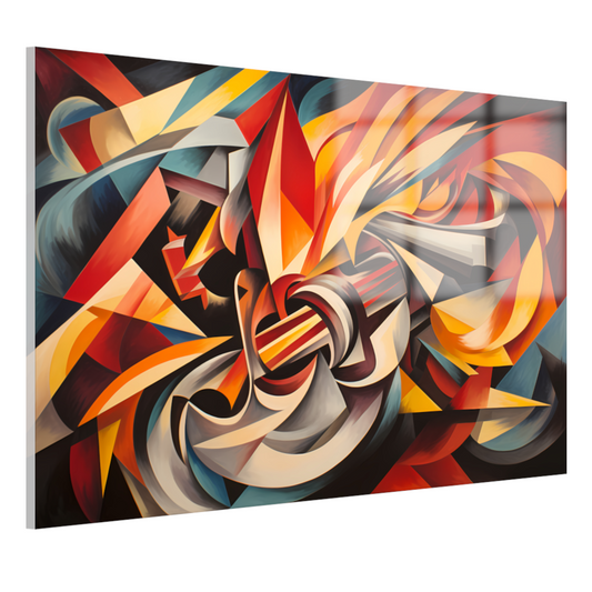 Kleurexplosie in Abstracte Harmonie acrylglas