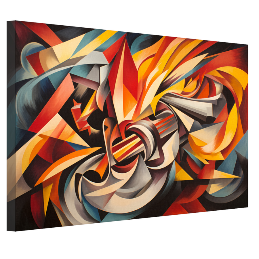 Kleurexplosie in Abstracte Harmonie canvas