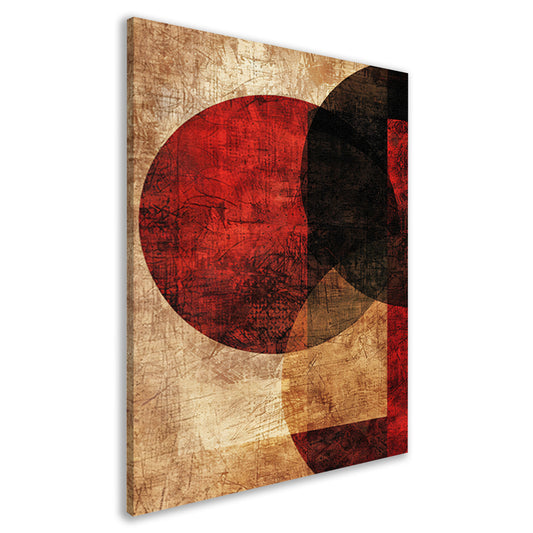 Abstract  met rode cirkel canvas