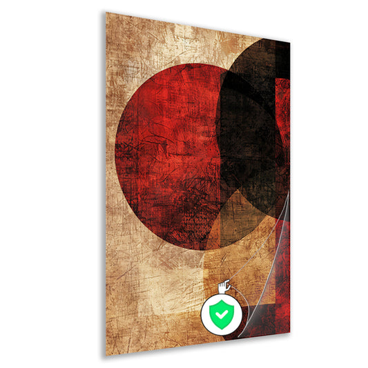Abstract  met rode cirkel poster