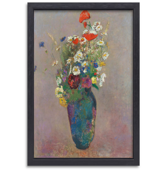 Vase with Flowers - Odilon Redon canvas met baklijst