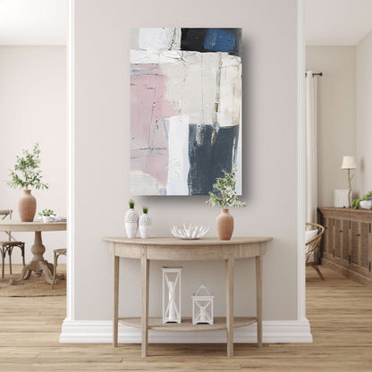 Abstract minimalistisch schilderij van een piano poster