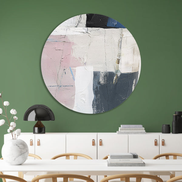 Abstract minimalistisch schilderij van een piano forex muurcirkel