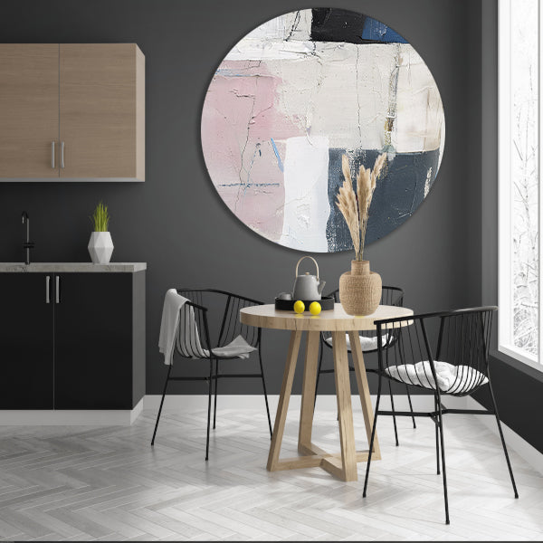 Abstract minimalistisch schilderij van een piano forex muurcirkel