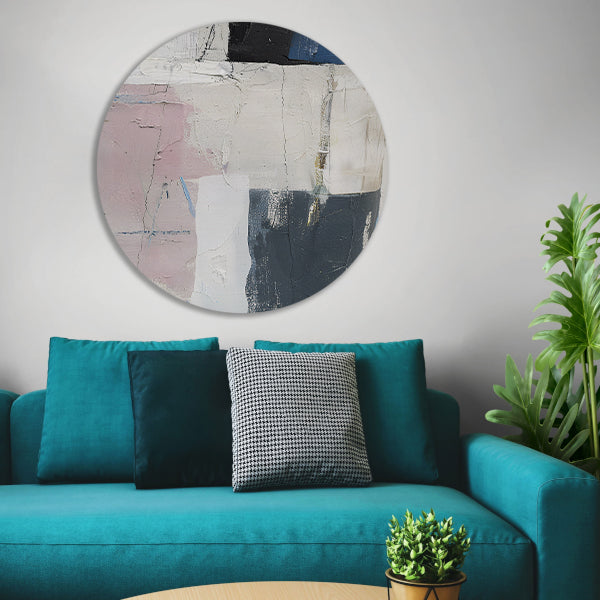 Abstract minimalistisch schilderij van een piano forex muurcirkel