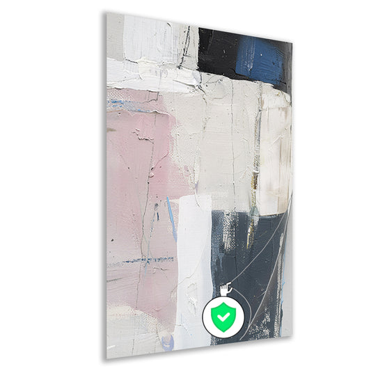 Abstract minimalistisch schilderij van een piano poster