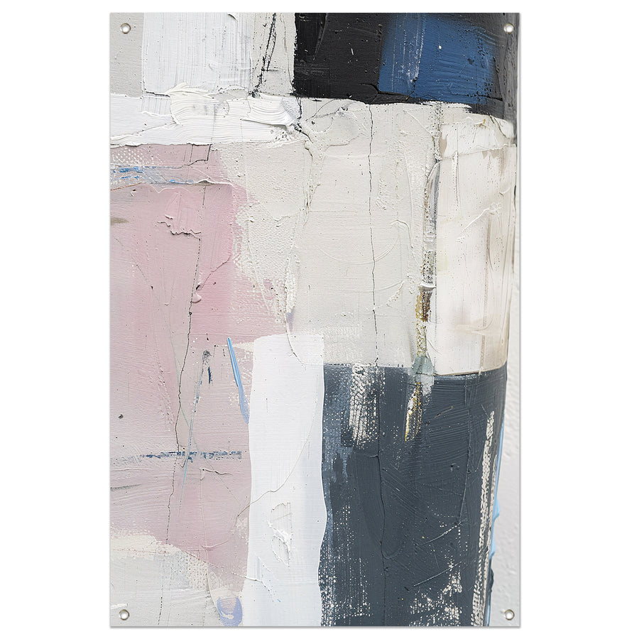 Abstract minimalistisch schilderij van een piano tuinposter