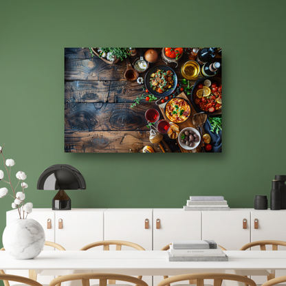 Modern gedekte eettafel poster
