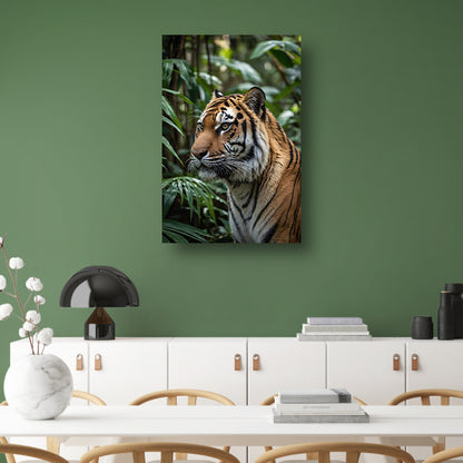 Majestueuze tijger in weelderige jungle canvas