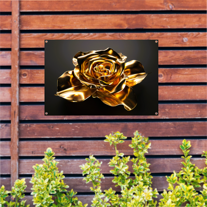 Prachtige Gouden Roos met Schitterende Glans tuinposter