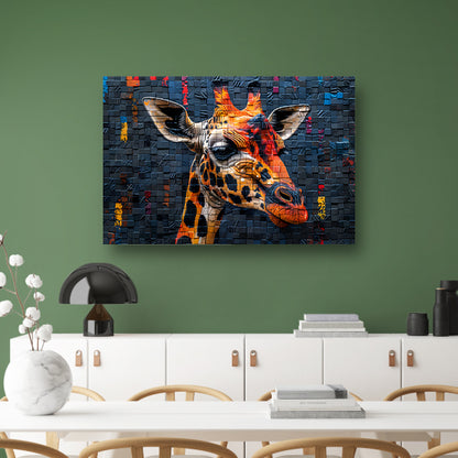 Giraffe Straatkunst Muurschildering canvas