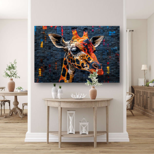 Giraffe Straatkunst Muurschildering canvas