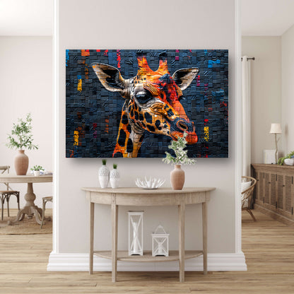 Giraffe Straatkunst Muurschildering canvas