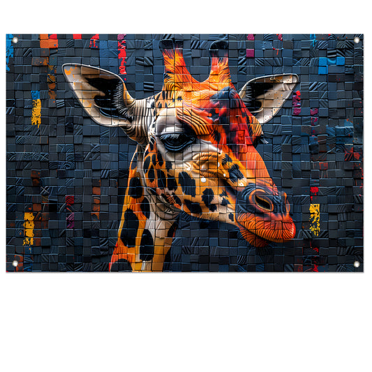 Giraffe Straatkunst Muurschildering tuinposter