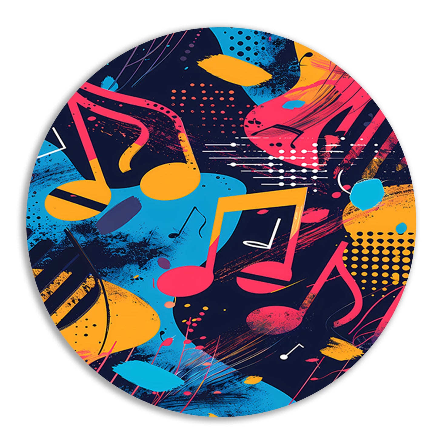 Abstract Muziek Explosie in Kleur forex muurcirkel