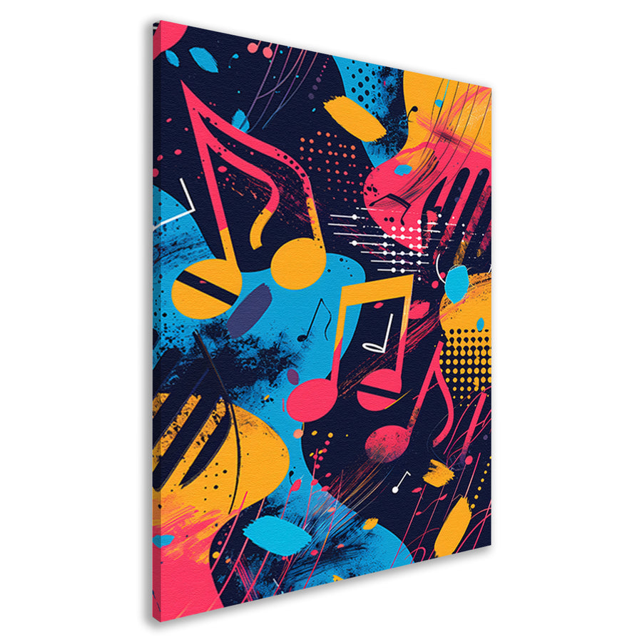 Abstract Muziek Explosie in Kleur canvas