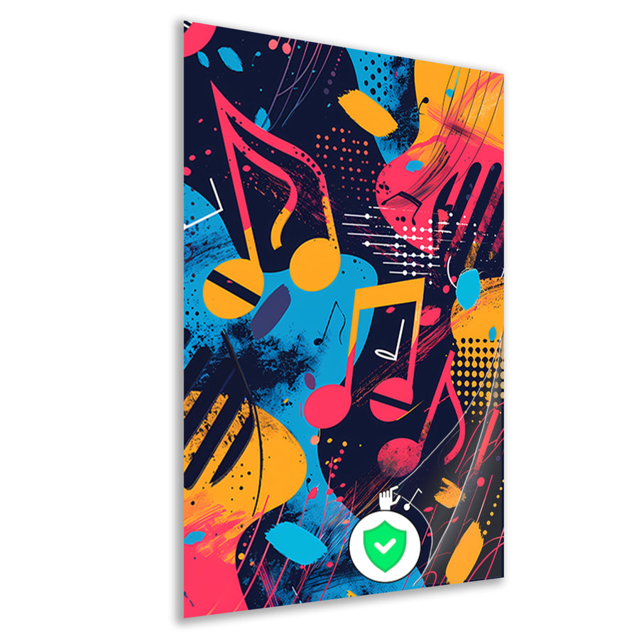 Abstract Muziek Explosie in Kleur poster