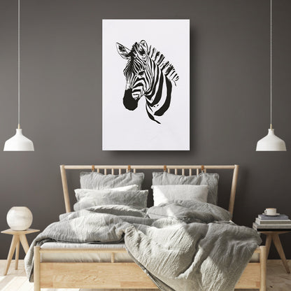 Abstracte Zebra in Zwart-Wit Lijnen poster