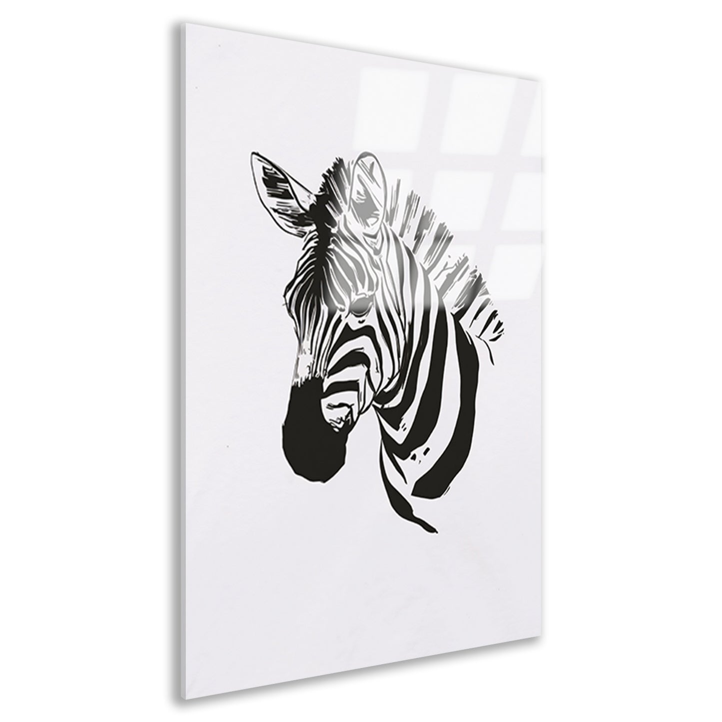 Abstracte Zebra in Zwart-Wit Lijnen acrylglas