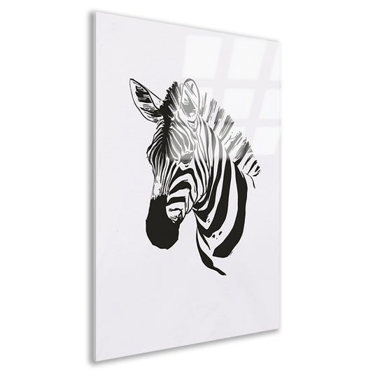 Abstracte Zebra in Zwart-Wit Lijnen acrylglas