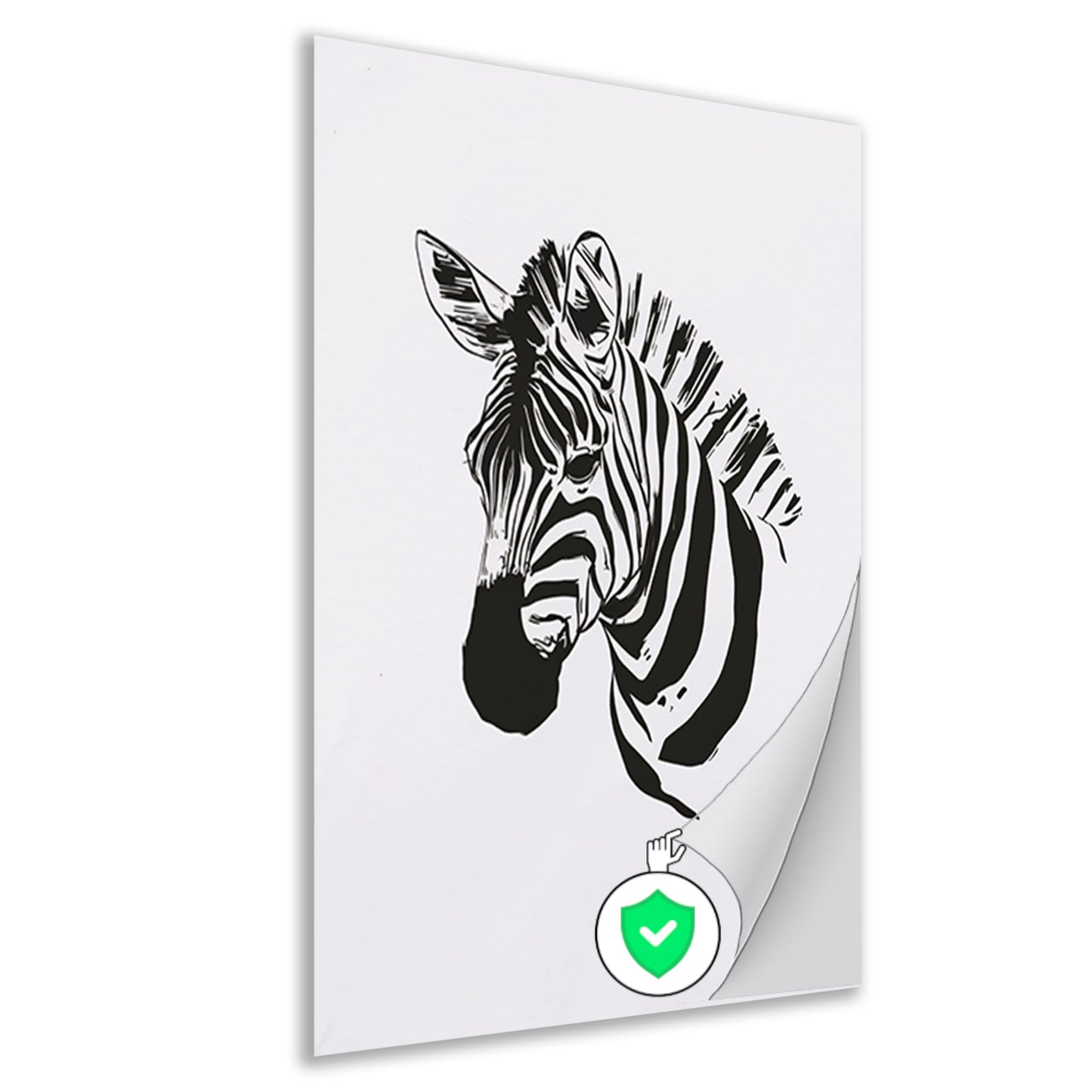 Abstracte Zebra in Zwart-Wit Lijnen poster