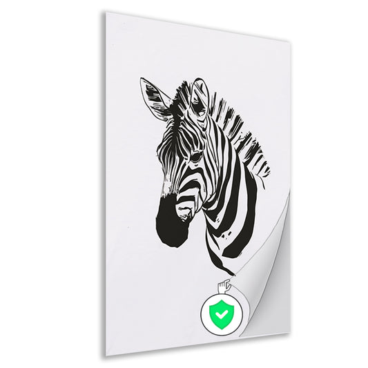 Abstracte Zebra in Zwart-Wit Lijnen poster