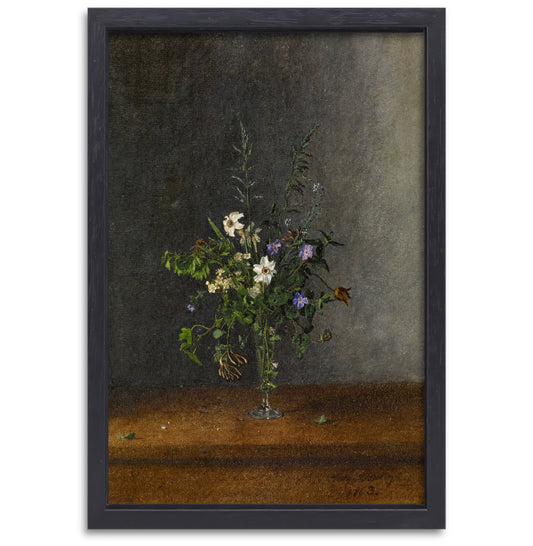 Vaas met bloemen - Léon Bonvin canvas met baklijst