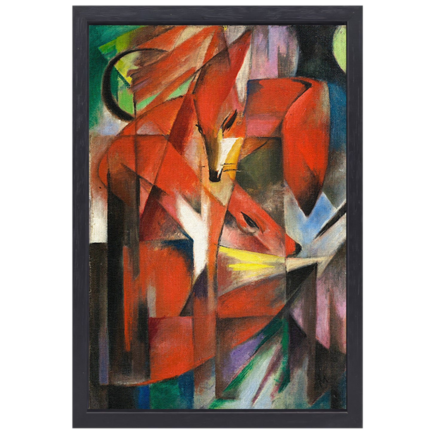 De vossen - Franz Marc canvas met baklijst
