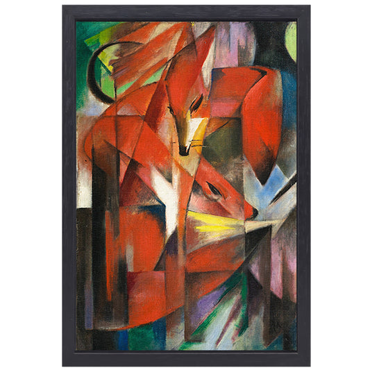 De vossen - Franz Marc canvas met baklijst