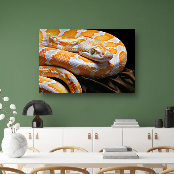 Slang in zonlicht canvas met baklijst