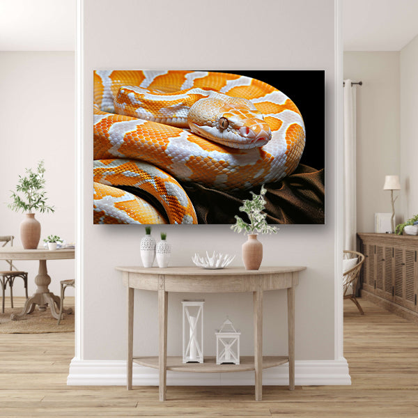 Slang in zonlicht canvas met baklijst