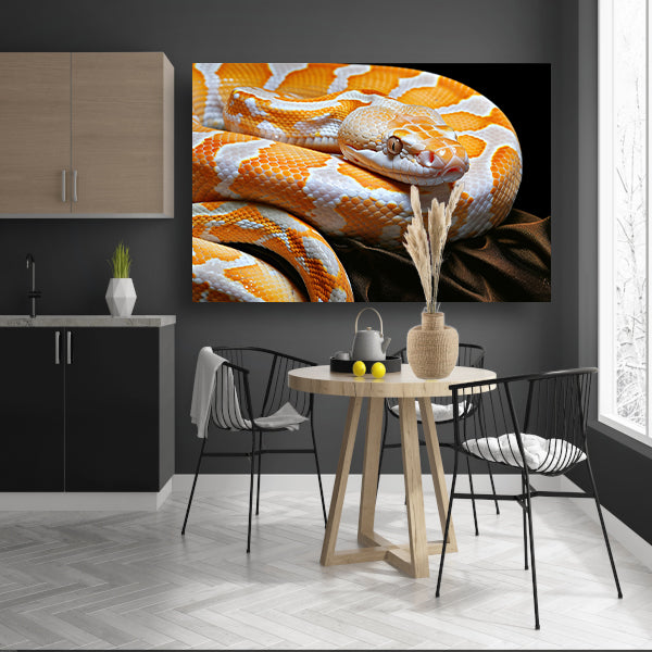 Slang in zonlicht canvas met baklijst