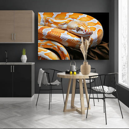 Slang in zonlicht canvas met baklijst