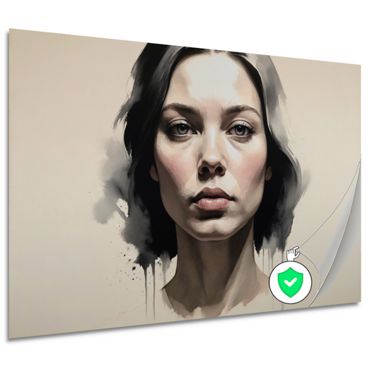 Moderne Vrouw met Inkt en Blik poster