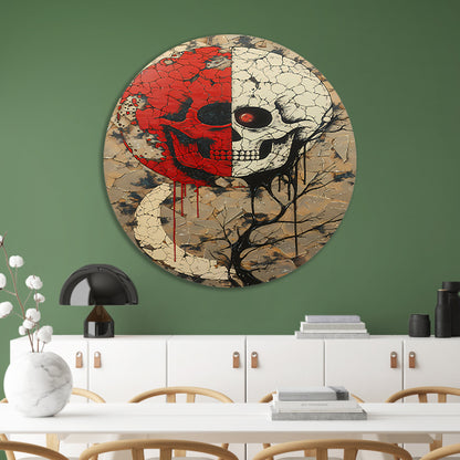 SurRealistisch Schedelboom in Contrast forex muurcirkel