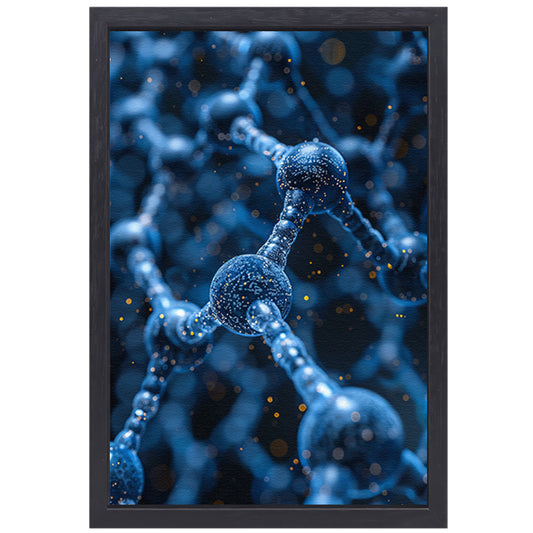 Abstract Moleculaire Dans canvas met baklijst