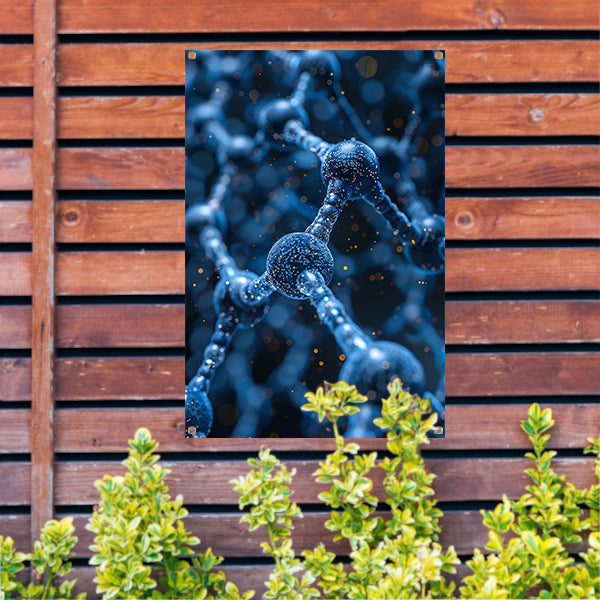 Abstract Moleculaire Dans tuinposter