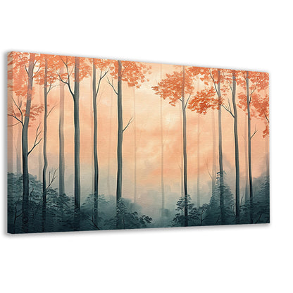 Moderne schilderij van herfstbos canvas