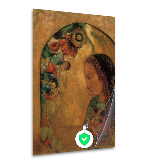 Dame van de bloemen - Odilon Redon poster