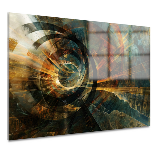 Abstracte geldstroom acrylglas