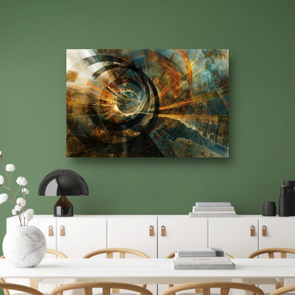 Abstracte geldstroom canvas