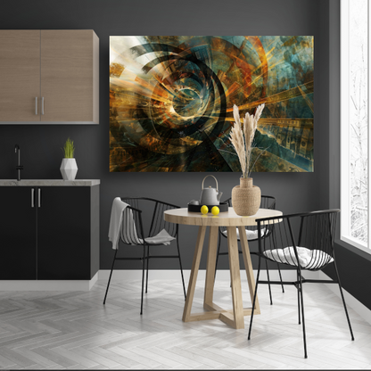 Abstracte geldstroom canvas