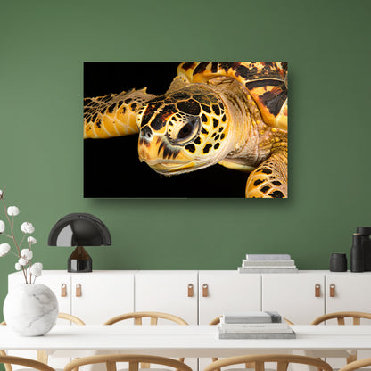 Zeeschildpad zwemt in oceaan canvas met baklijst