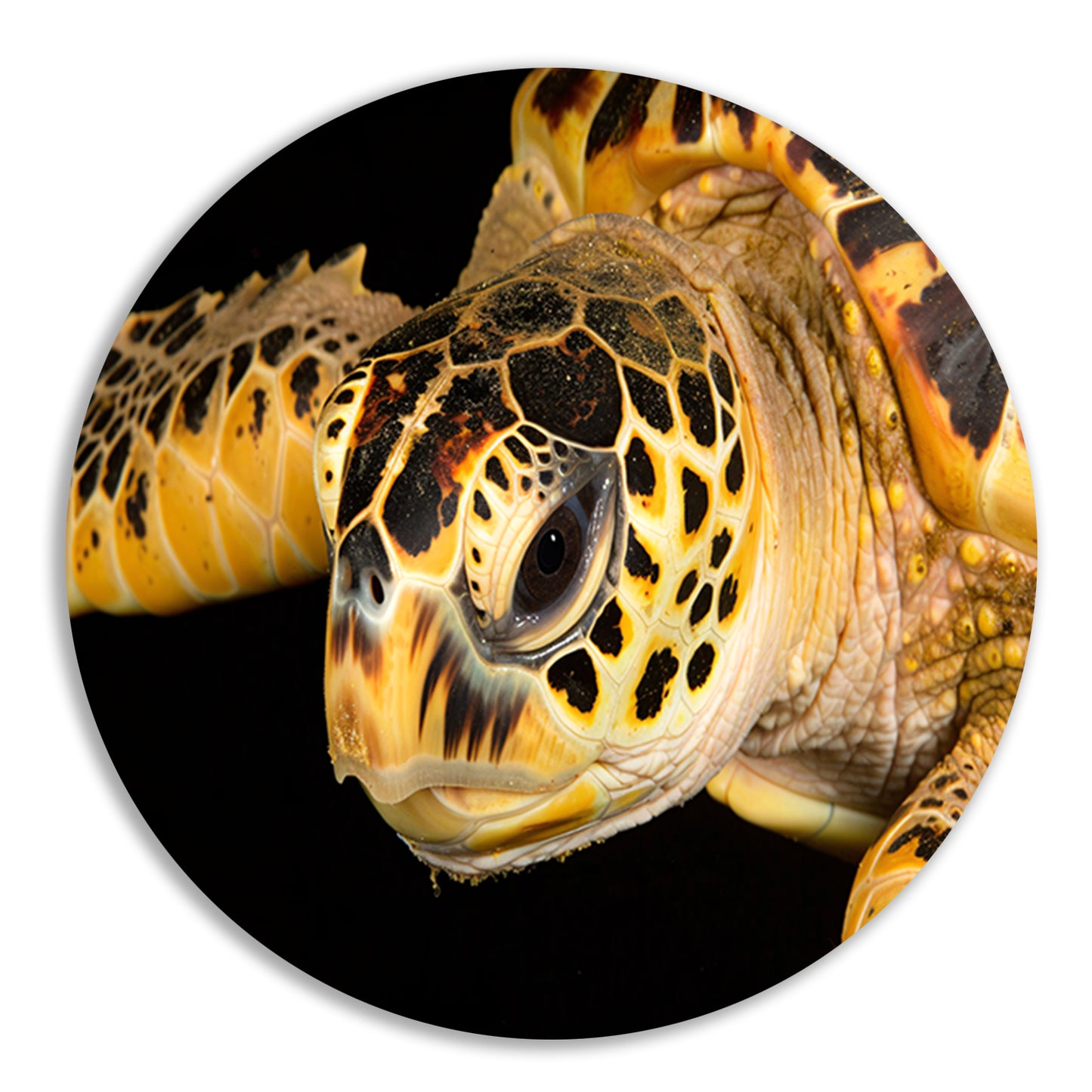 Zeeschildpad zwemt in oceaan forex muurcirkel