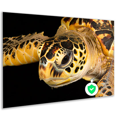 Zeeschildpad zwemt in oceaan poster