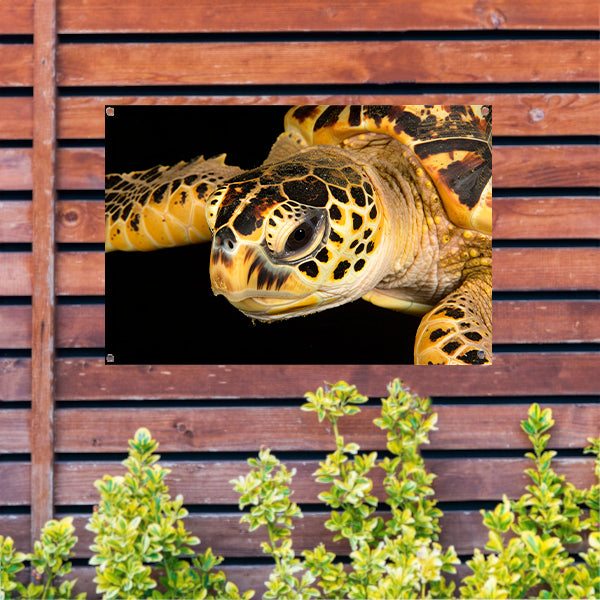 Zeeschildpad zwemt in oceaan tuinposter