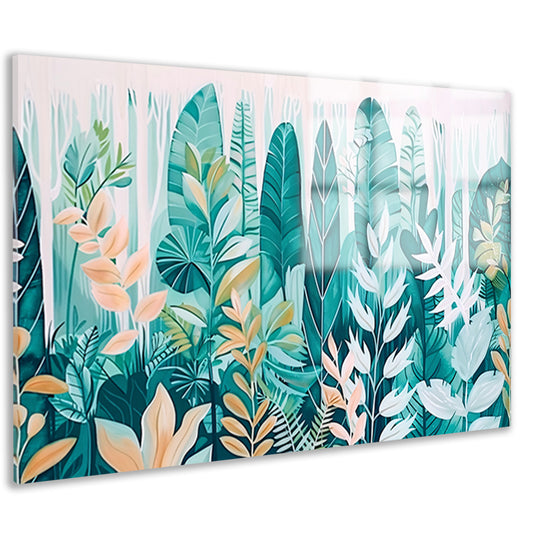 Abstracte kunst van planten en bladeren acrylglas